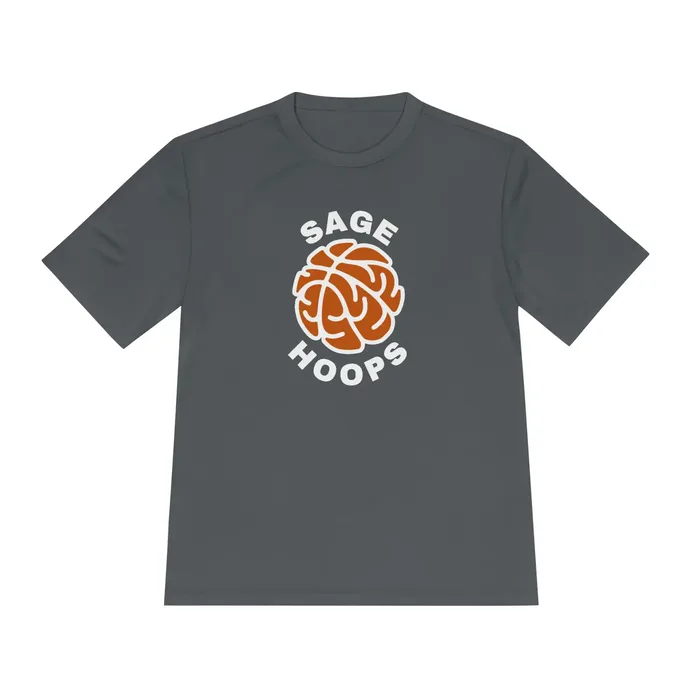 Sage Hoops charcoal tee